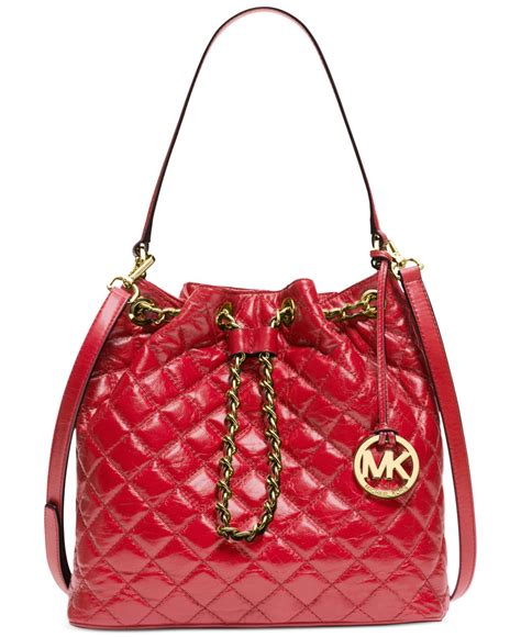 michael kors purse red and black|Michael Kors red shoulder bag.